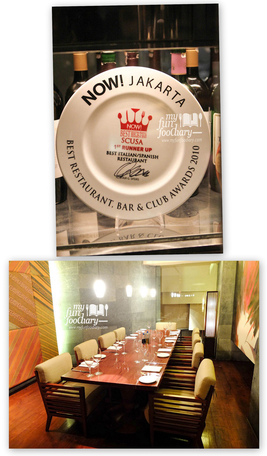 Award and Private Room at Scusa