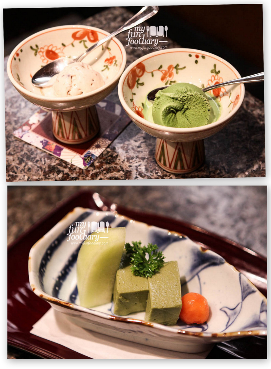 Dessert Green Tea Ice Cream and Pudding