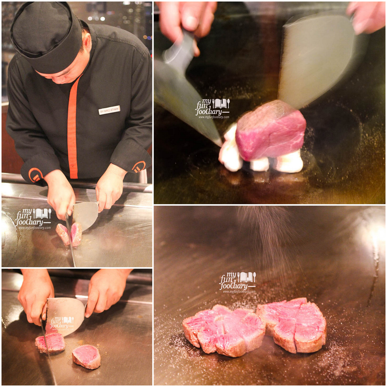 The Process of cooking the Wagyu