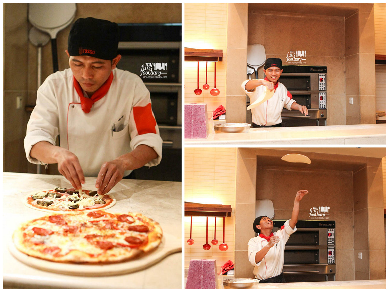 acrobatic pizza at Rosso