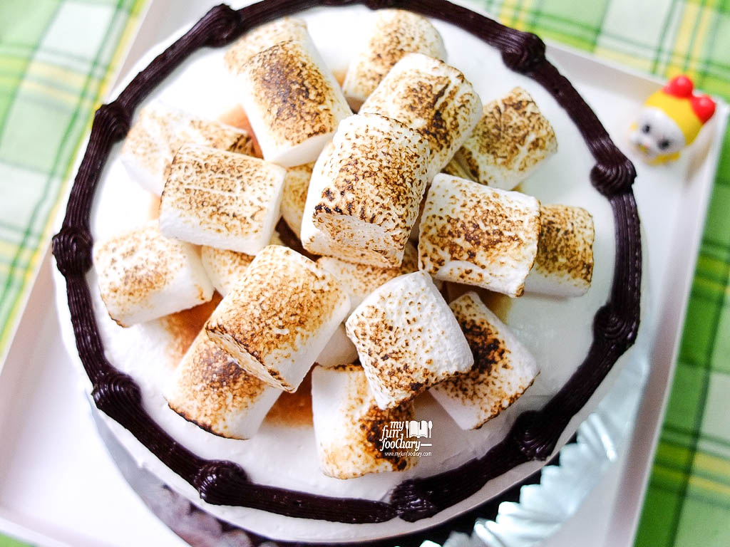 Top view of S'mores Cake