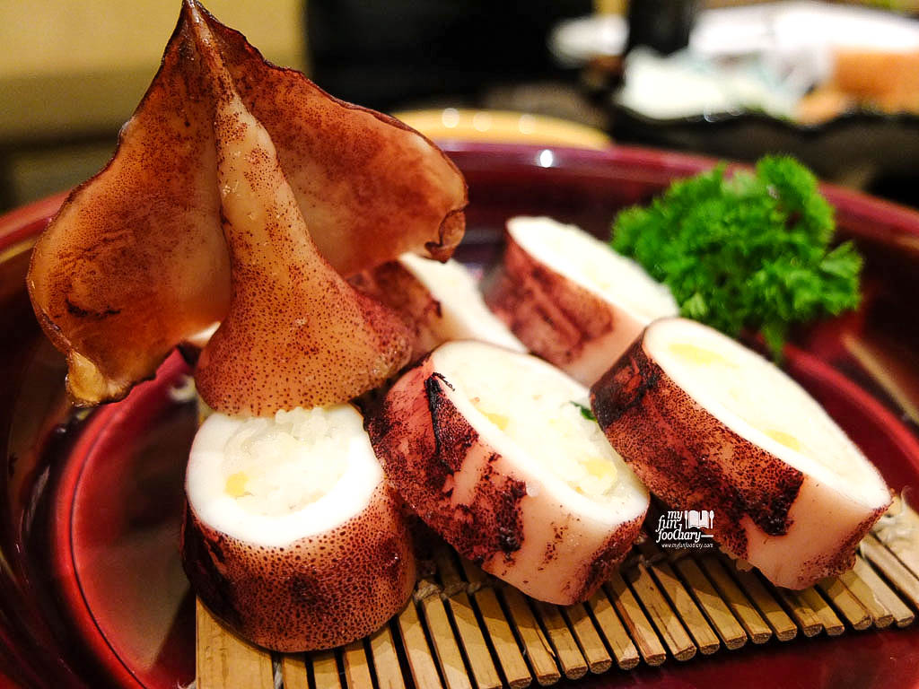 Grilled Whole Squid in Sushi Rice