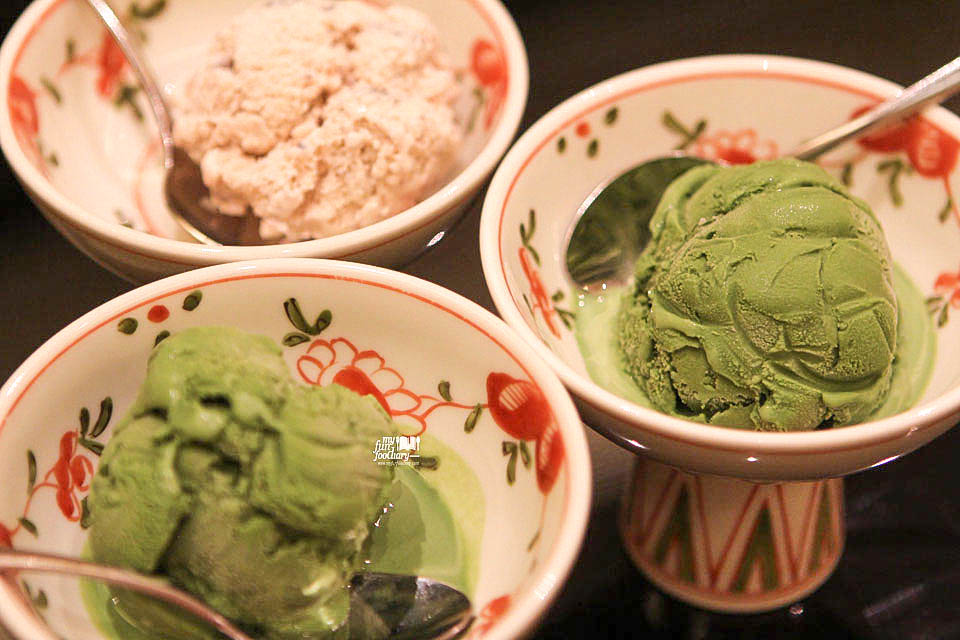 Matcha and Ogura Ice Cream