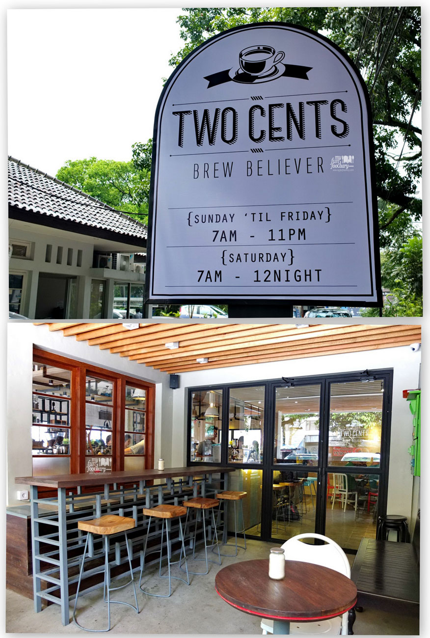 Plank nama Two Cents Coffee Bandung - by Myfunfoodiary