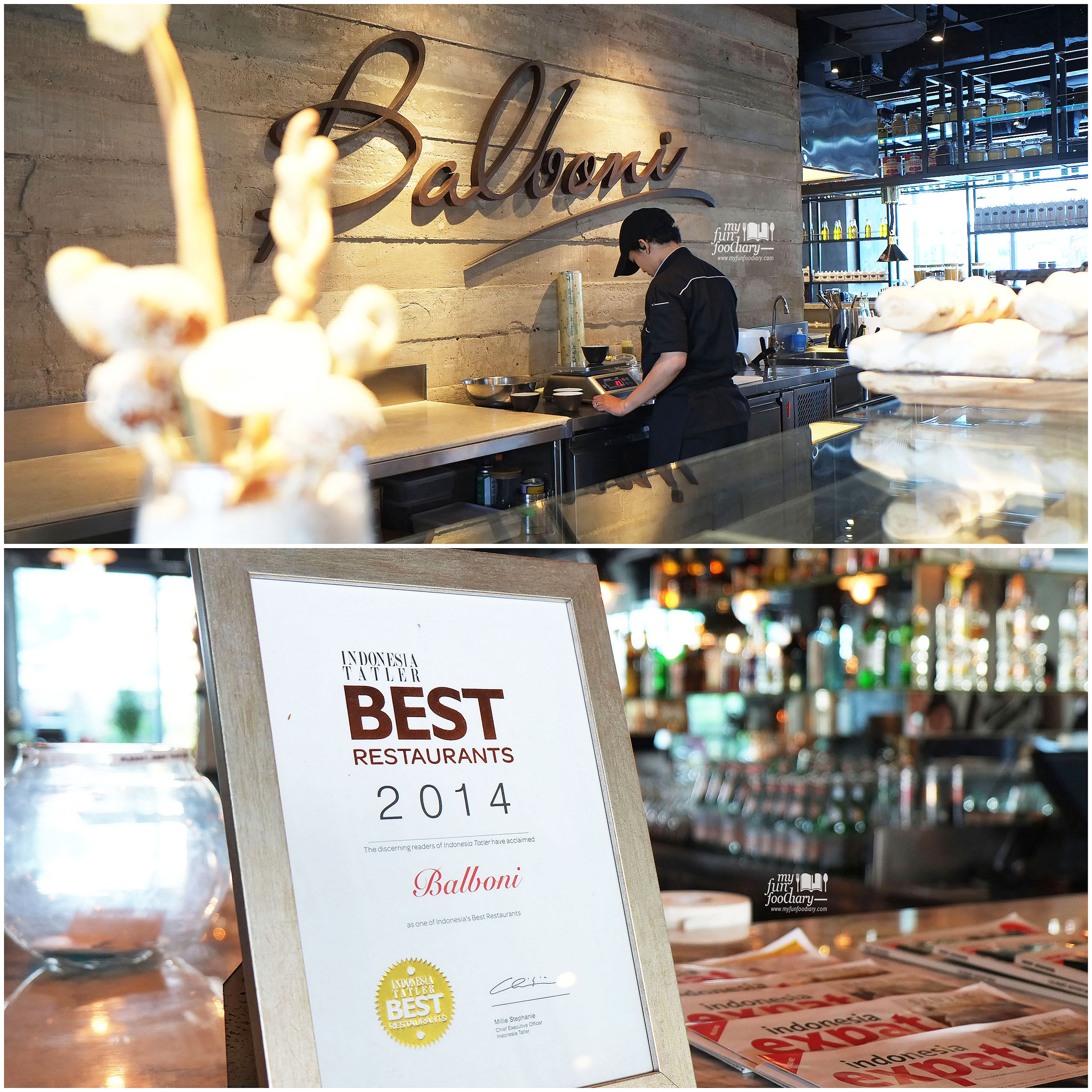Balboni Ristorante Awarded Best Restaurant by Myfunfoodiary