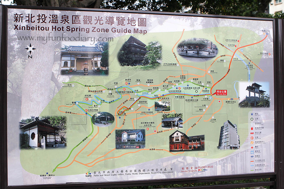 Xinbeitou Hot Springs Guide Map by Myfunfoodiary