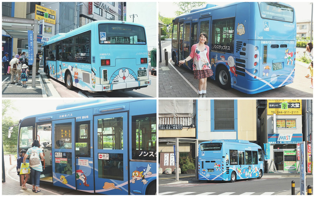 Doraemon Bus at Noborito Station Japan by Myfunfoodiary 01