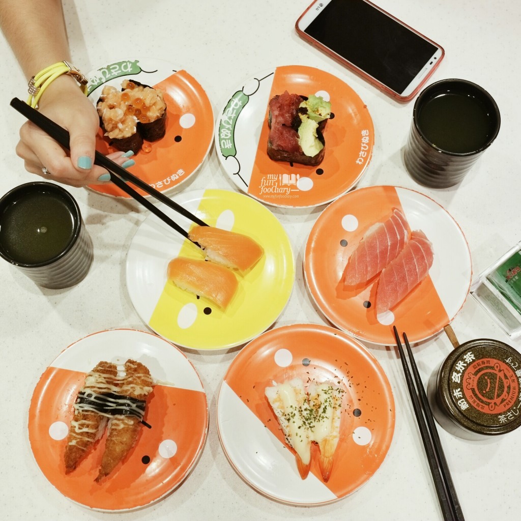 Various Yummy Sushi at Premium Sushi Train at KAIO Sushi by Myfunfoodiary