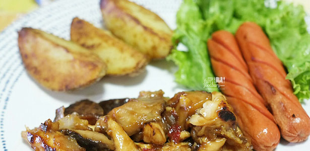 [RECIPE] Chicken Mushroom in Plum Sauce and Potato Wedges