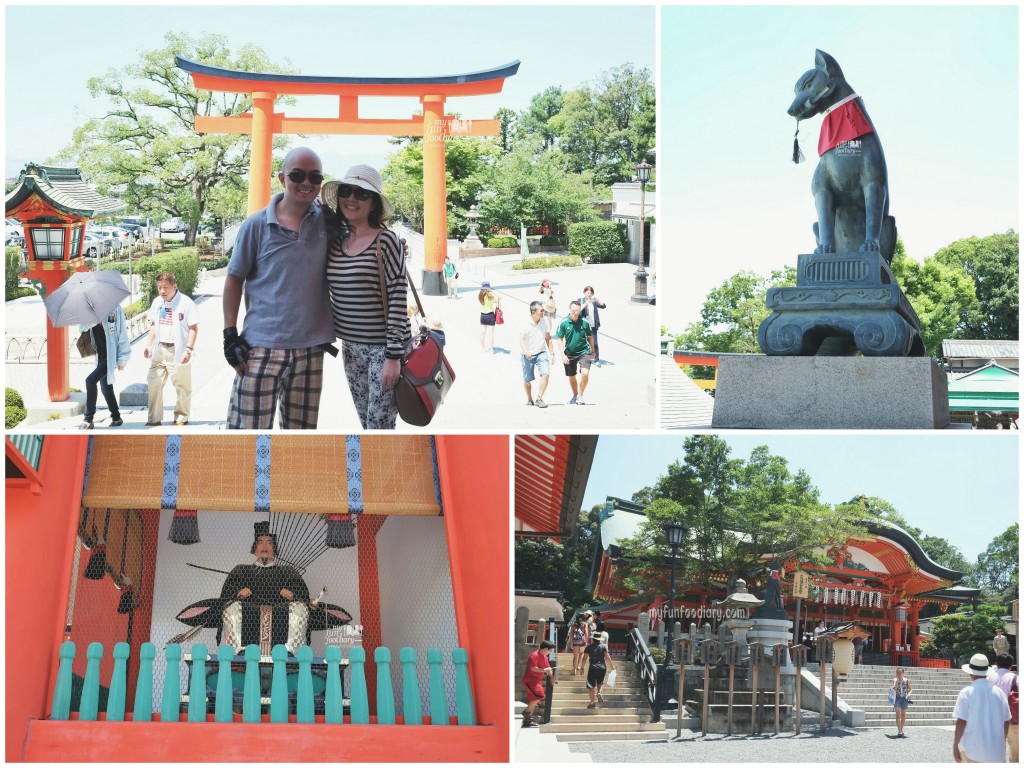 Posing in front of the Shrine's Entrance at Fushimi Inari Taisha Kyoto - by Myfunfoodiary