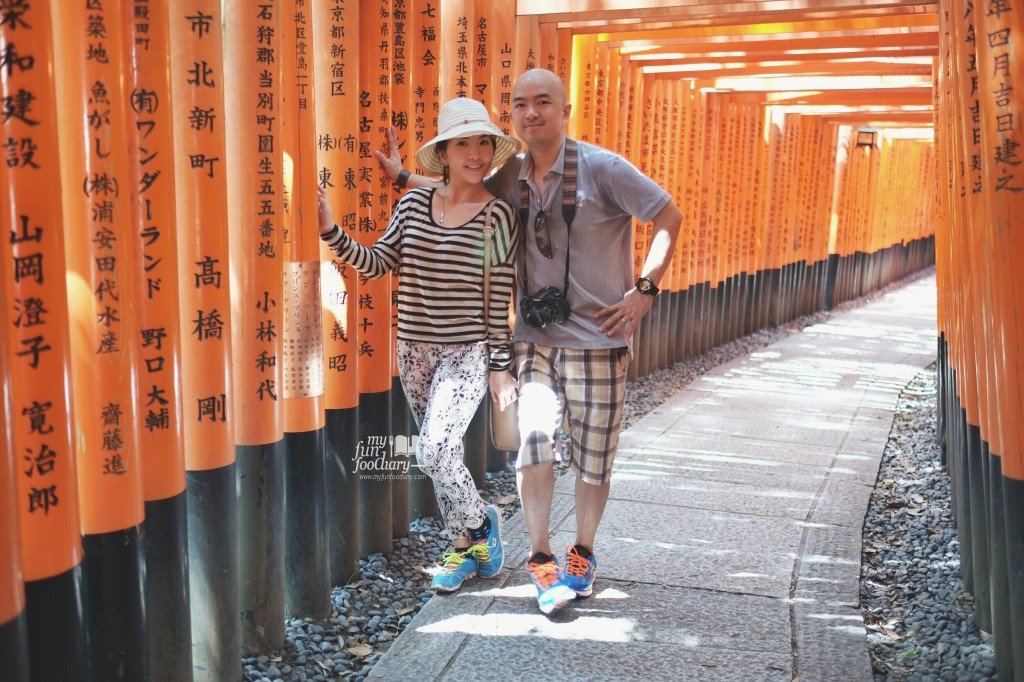 Me and My husband at Fushimi Inari Taisha Kyoto by Myfunfoodiary