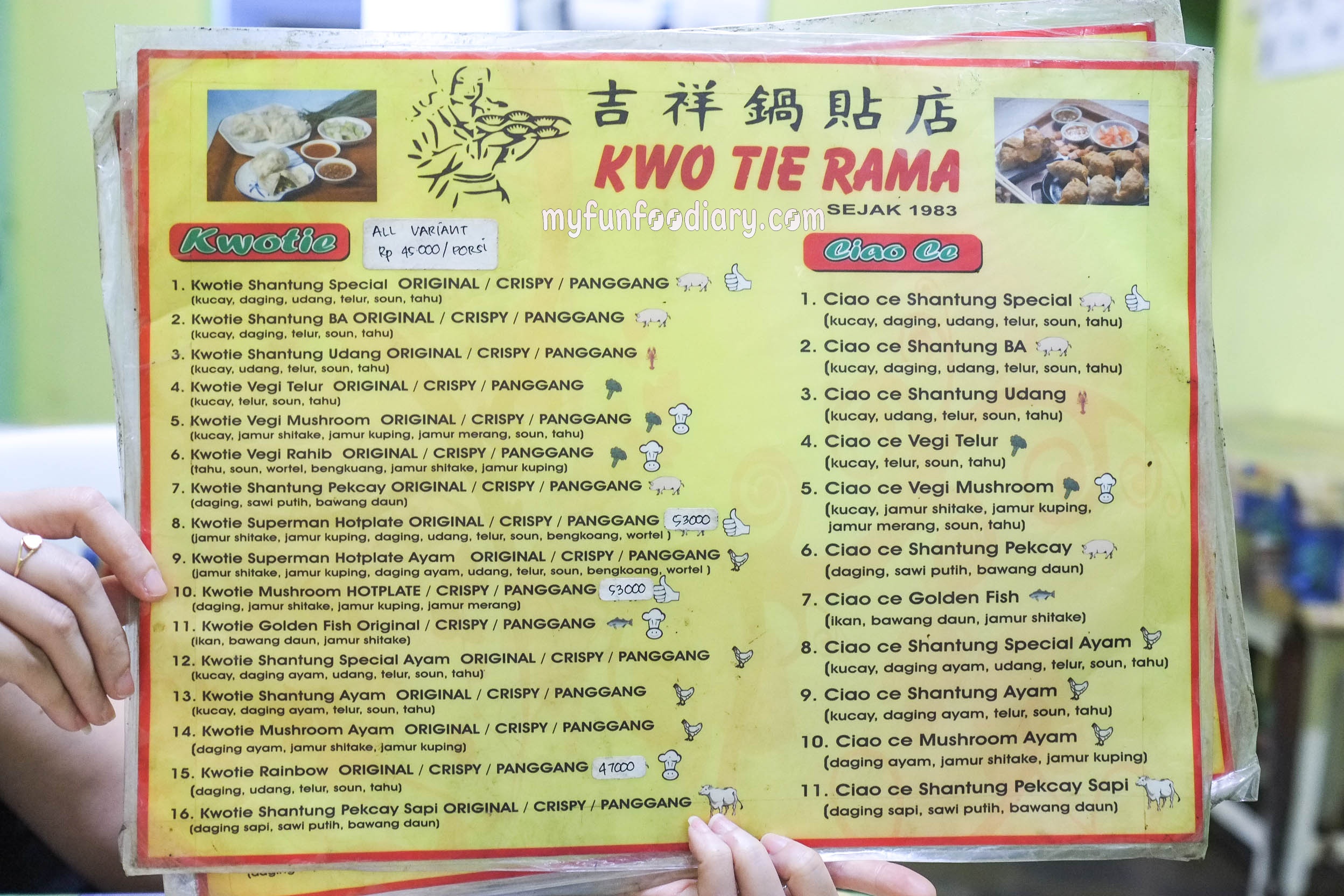 Daftar Menu Kwotie Rama Bandung by Myfunfoodiary