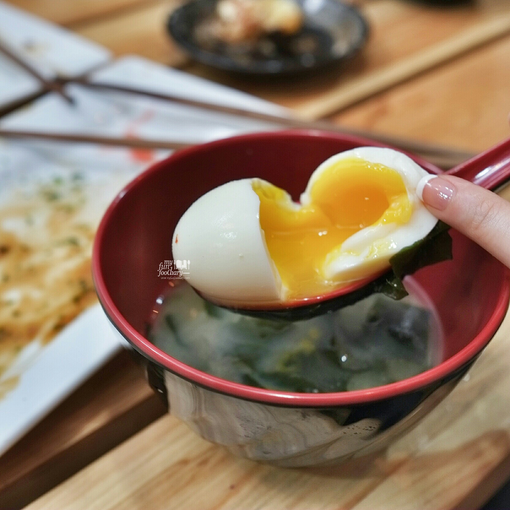 Miso Soup with Egg at Tomio Japanese Izakaya by Myfunfoodiary