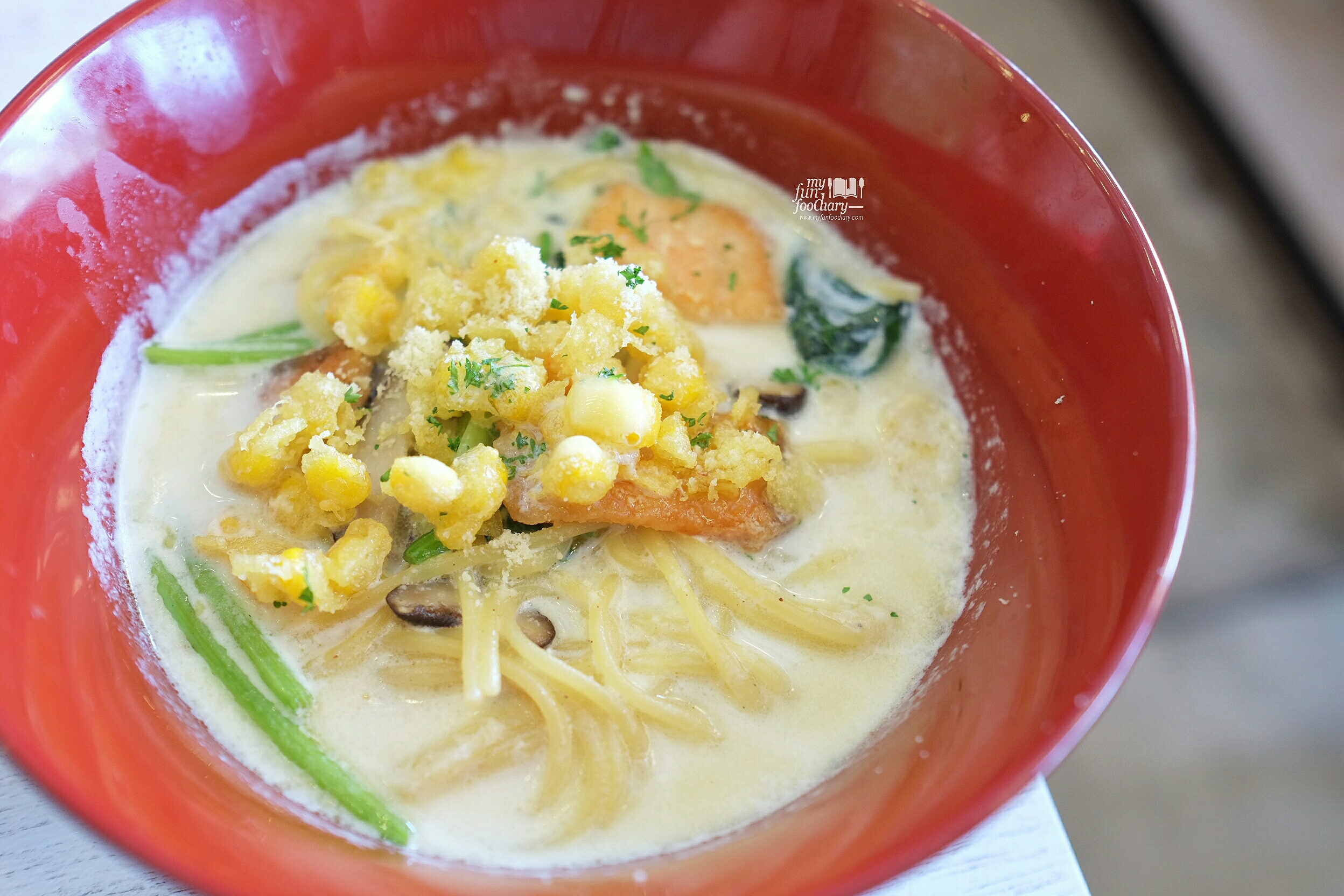 Salmon Cream Soup Spaghetti at Shirayuki PIK by Myfunfoodiary