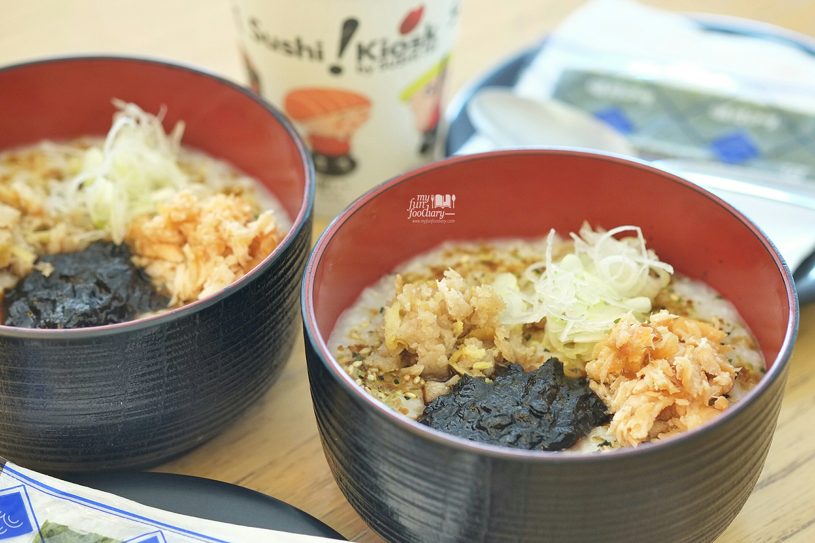 Okayu Salmon Japanese Porridge at Sushi Kiosk by Sushi Tei - by Myfunfoodiary