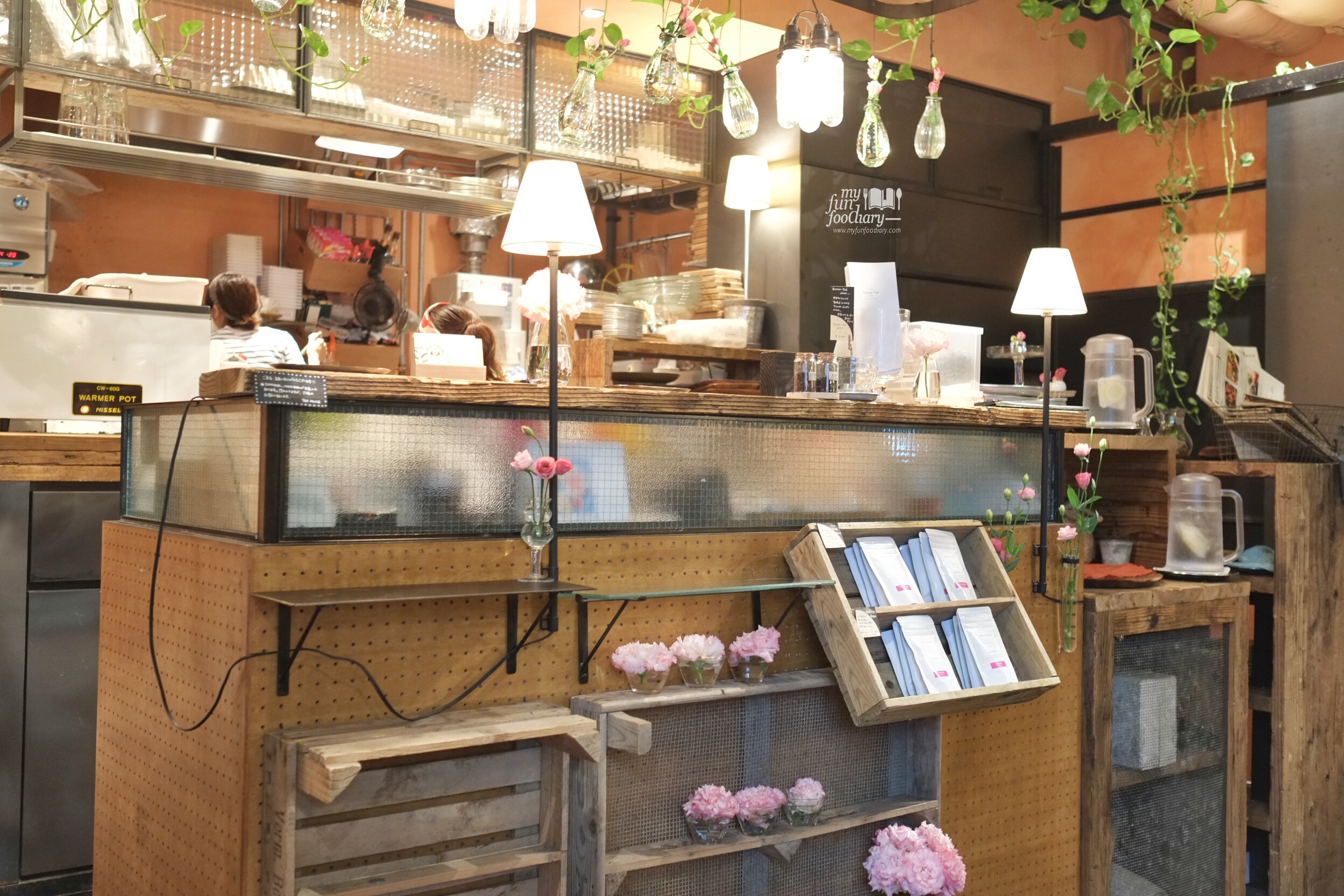 Cashier and Kitchen at Aoyama Flower Market in Tokyo Japan by Myfunfoodiary