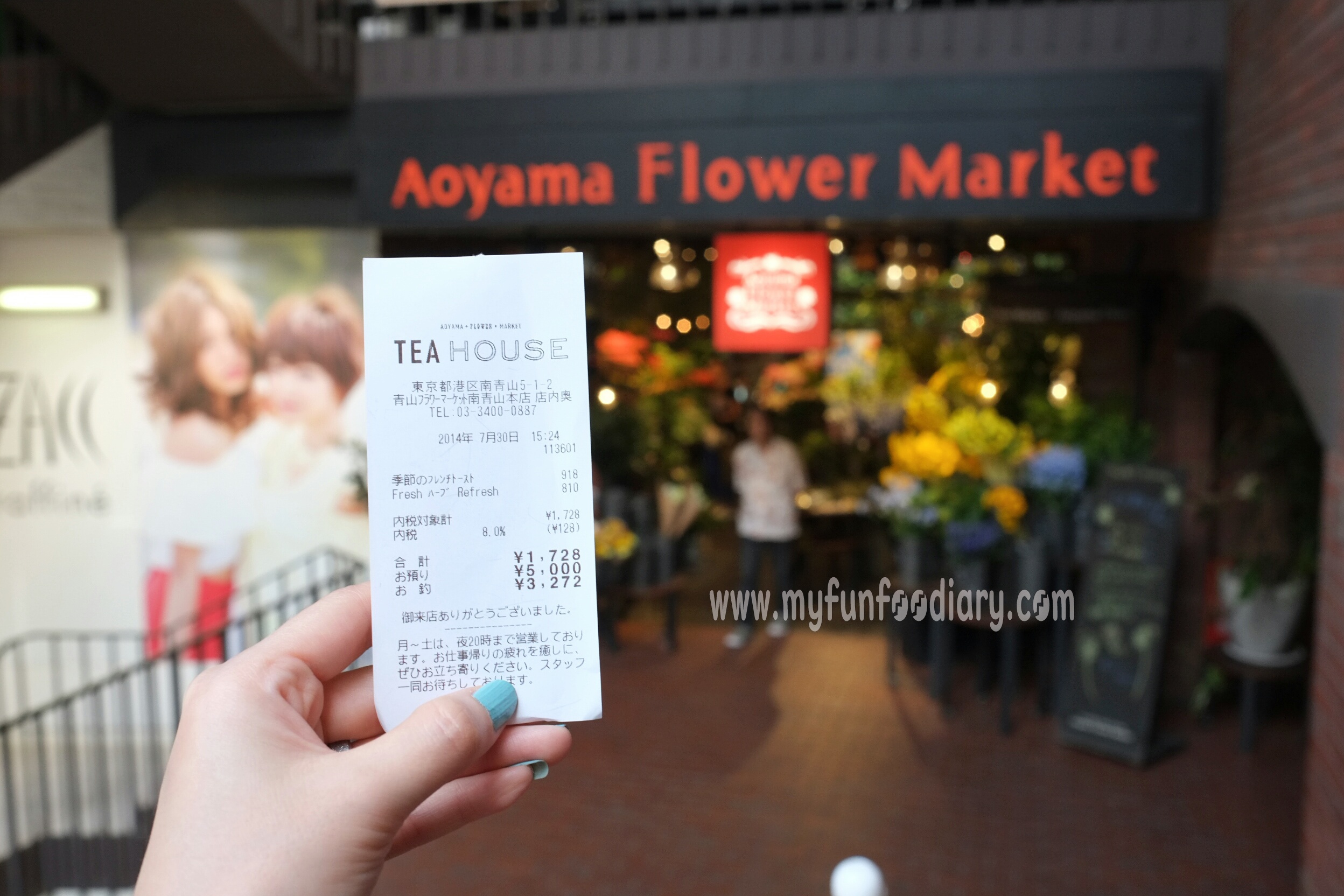 Expenses at Aoyama Flower Market in Tokyo Japan by Myfunfoodiary