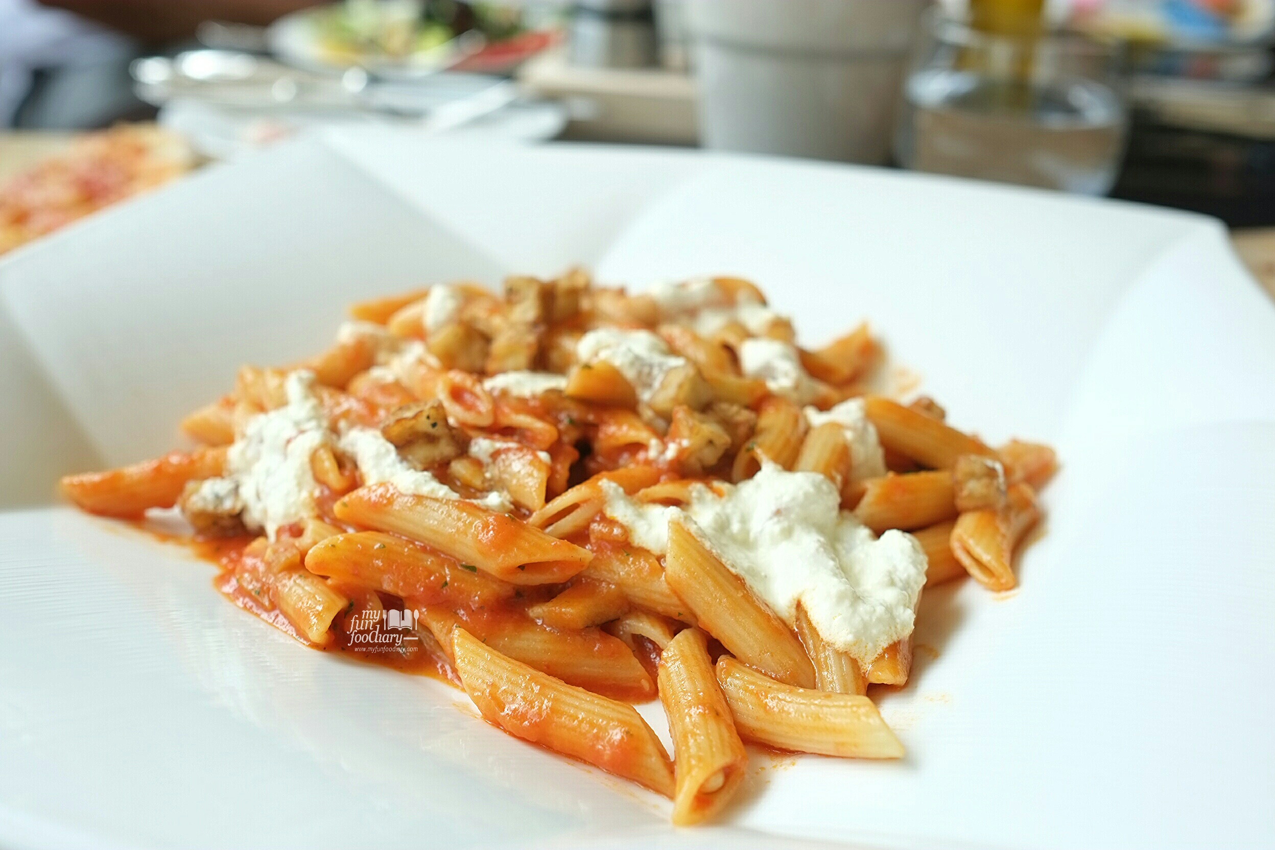 Penne ala Norma at Rosso Shangrila Jakarta by Myfunfoodiary