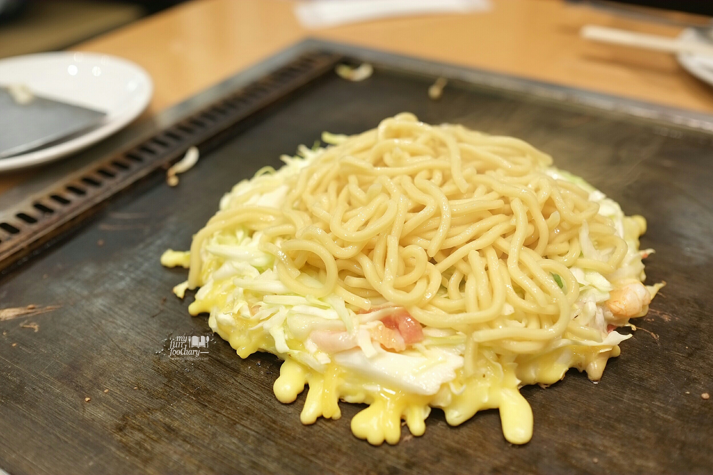Second Step Noodles are put at Tsuruhashi Fugetsu Dotonbori Osaka by Myfunfoodiary