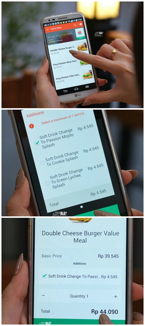 Step 2 ordering at Burger King in foodpanda apps by Myfunfoodiary