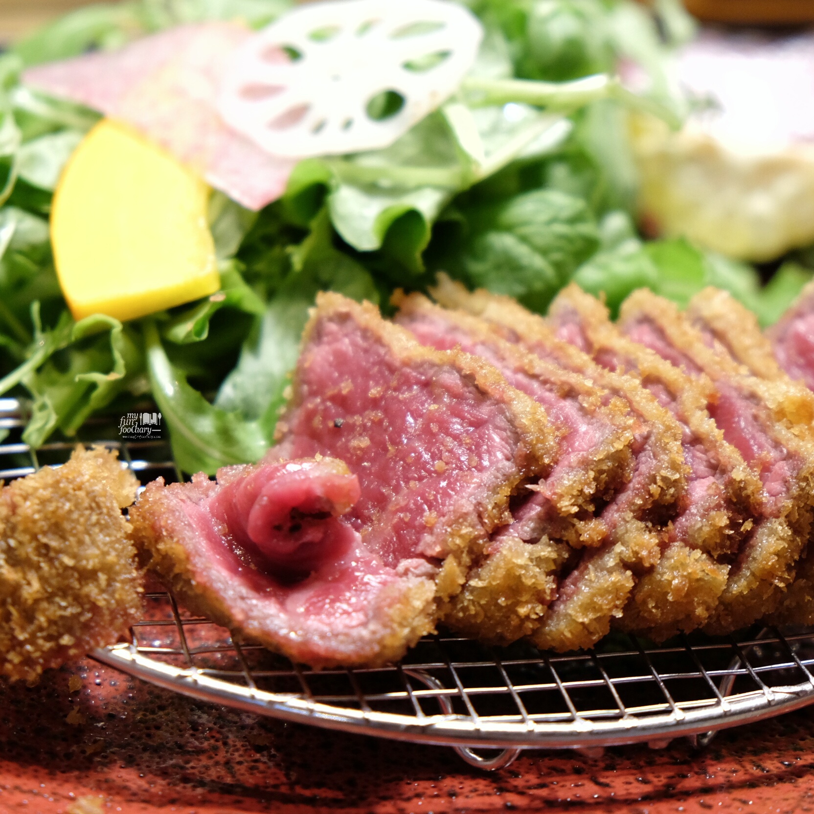 Best Medium Rare Beef Katsu at Gyukatsu Aona by Myfunfoodiary