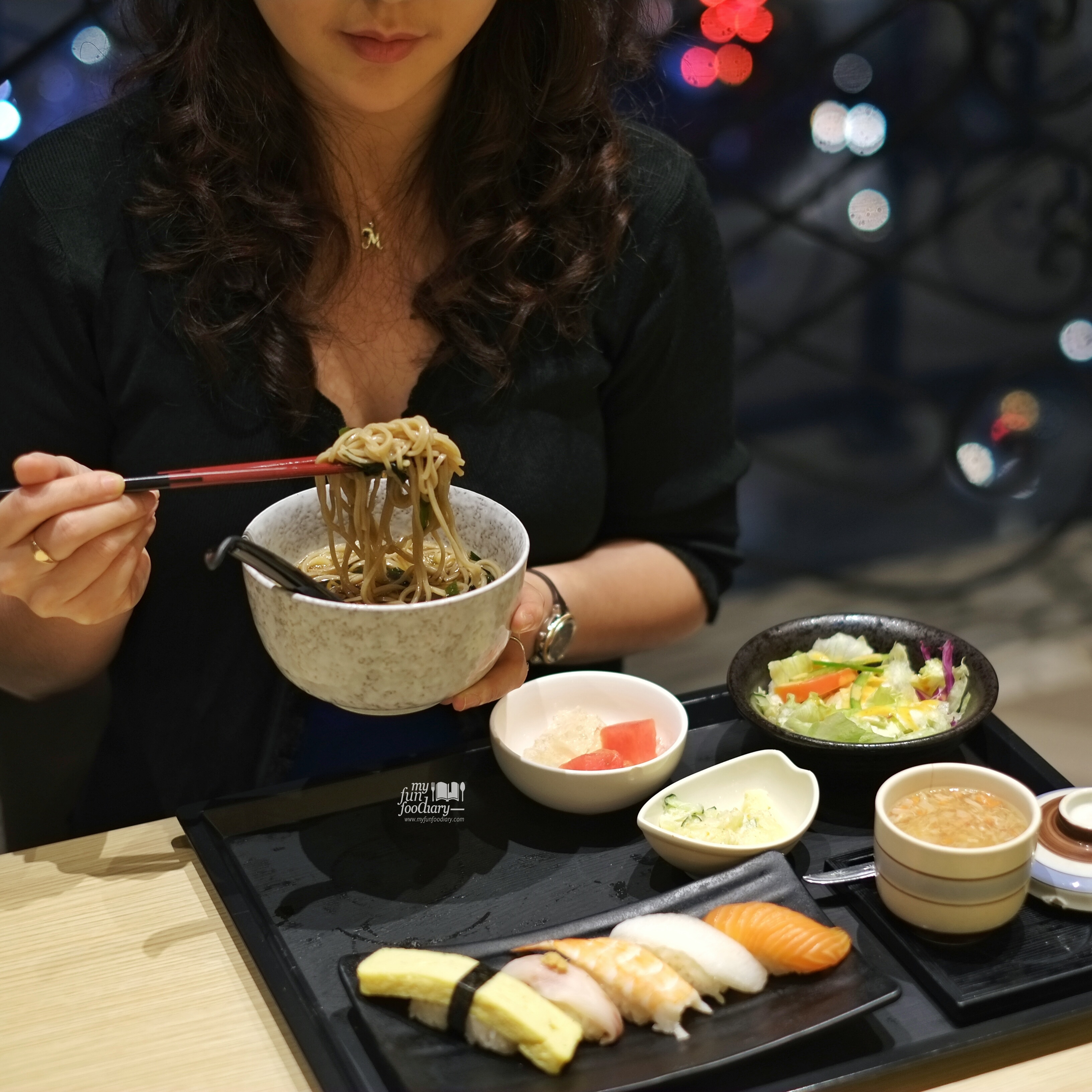 Sushi Set with Cold Soba at Itacho Sushi by Myfunfoodiary