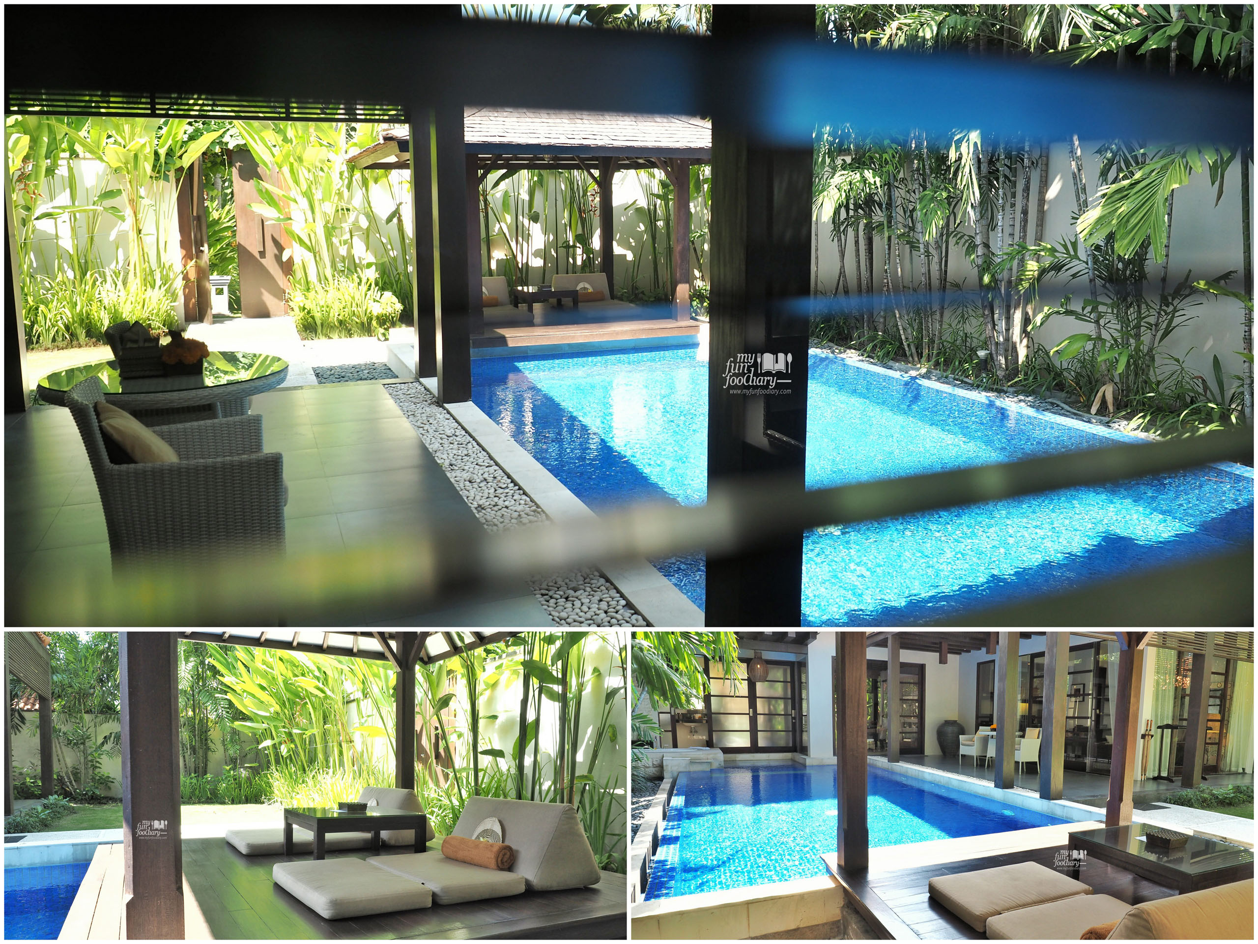 View of my private pool - Villa De Daun Kuta Bali by Myfunfoodiary