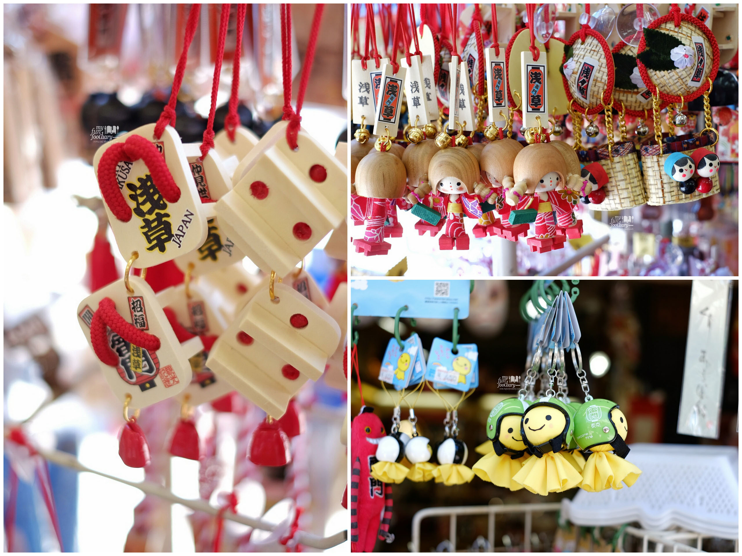 Keychains for souvenirs at Nakamise Shopping Street - Asakusa Tokyo by Myfunfoodiary