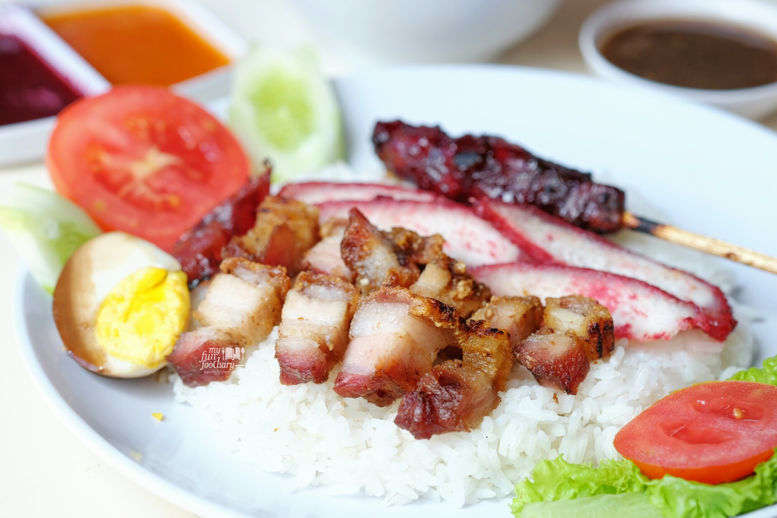 Nasi Campur Special (Special pork mixed rice) - IDR 35K