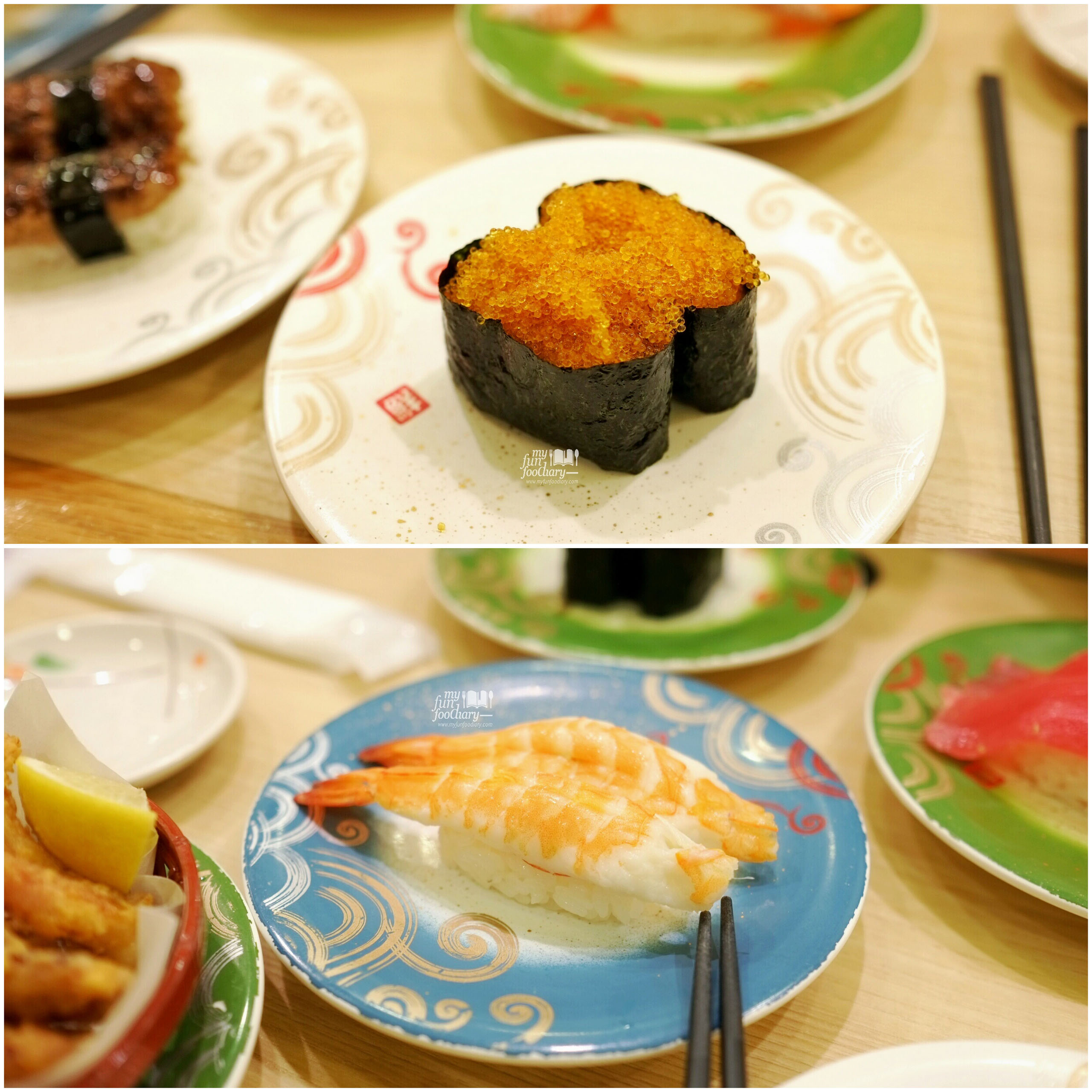 Tobiko Sushi and Shrimp Sushi at Toriton Sushi by Myfunfoodiary