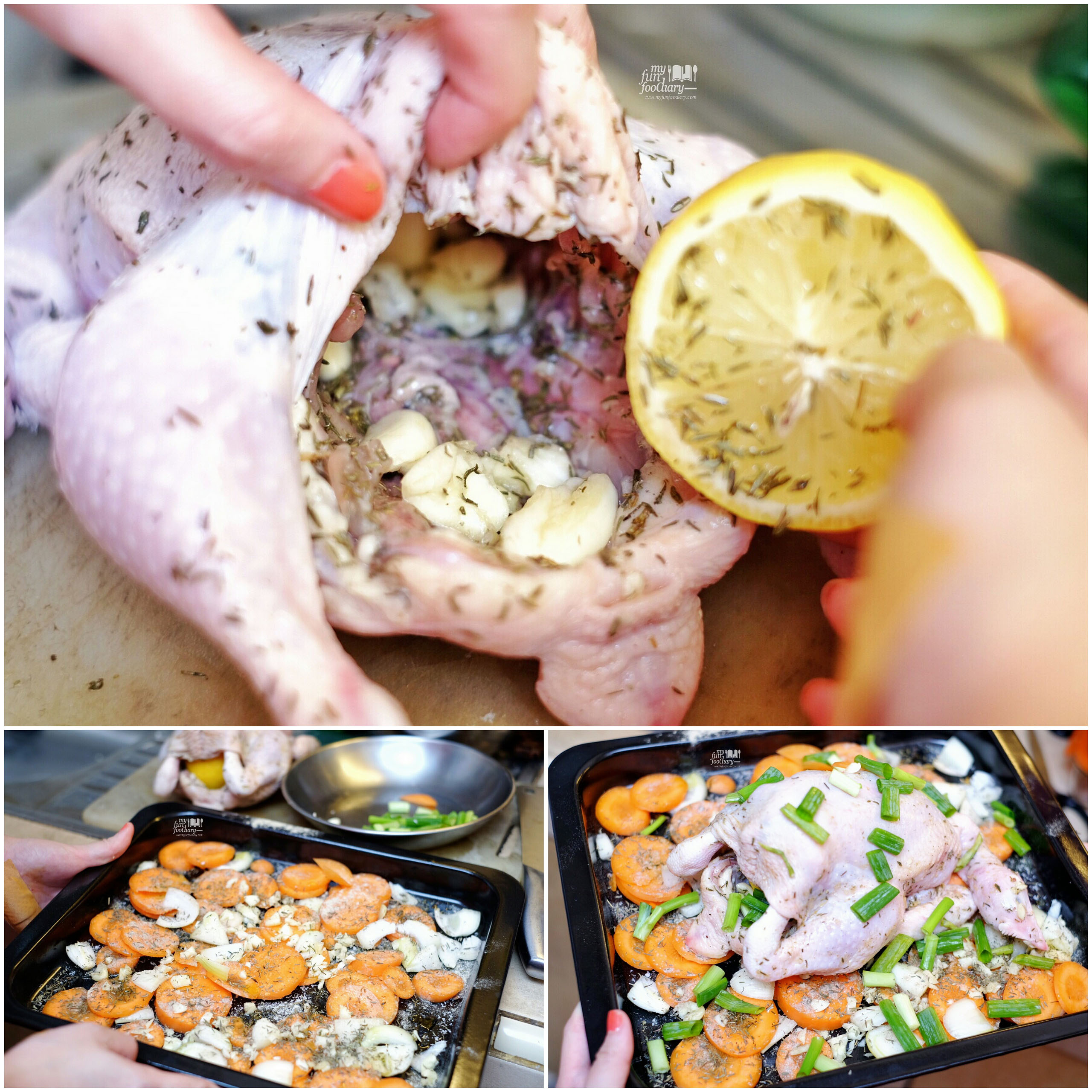 Step by Step Preparing the Roasted Chicken by Myfunfoodiary