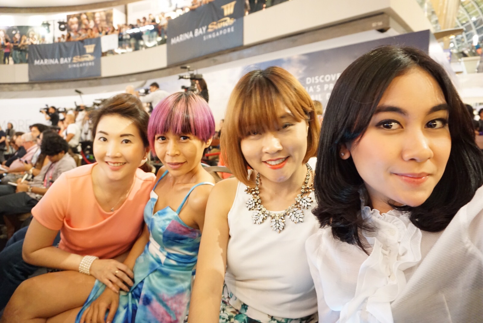 Anisa, Valyn, Becky, and Me at the Draw Ceremony - Marina Bay Sands by Myfunfoodiary