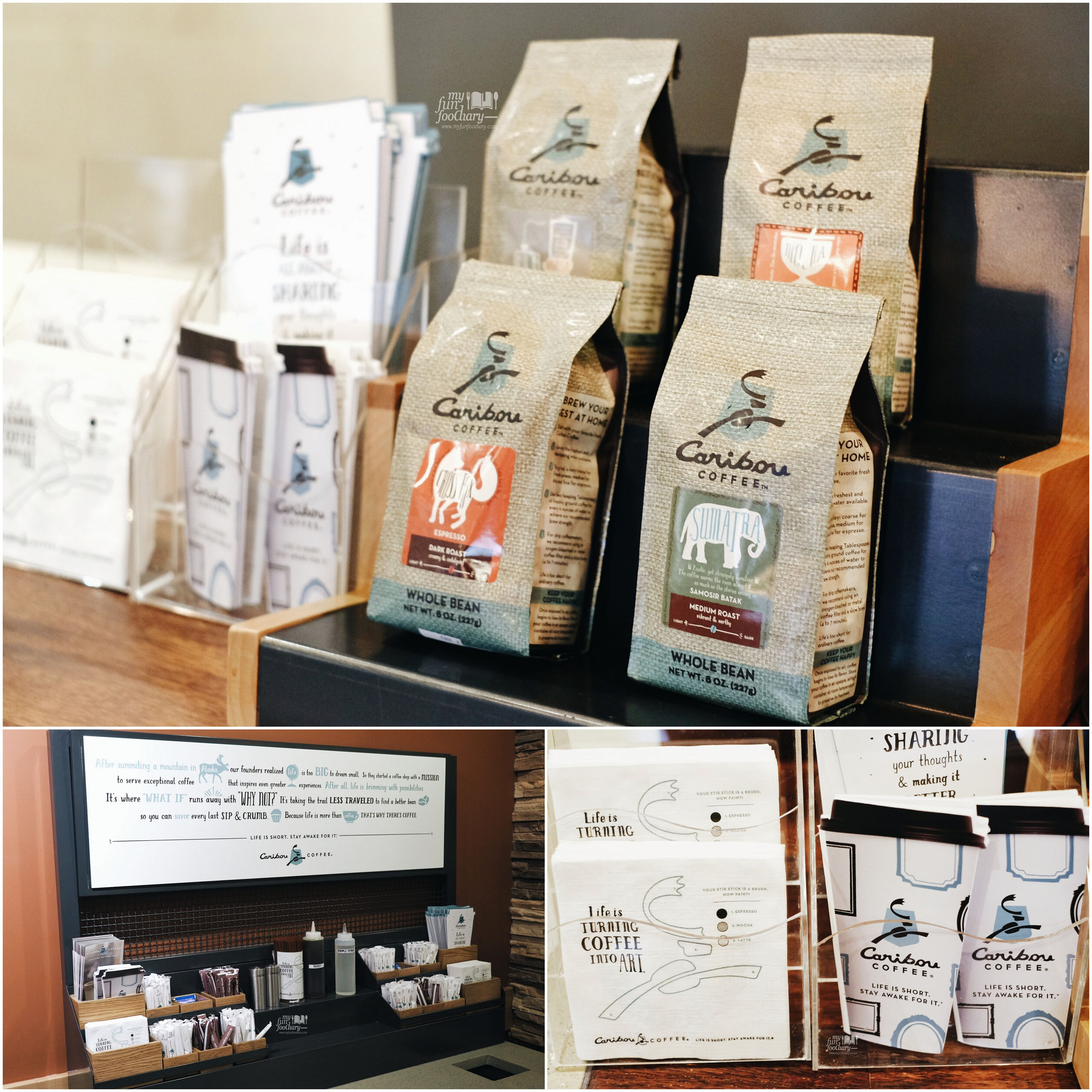 Beans and all packaging well-designed at Caribou Coffee Senopati by Myfunfoodiary